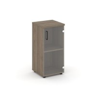 Style Project SN.STU.E-302(R) (Вяз благородный) Шкаф низкий узкий правый (1 низкий фасад стекло прозрачное)