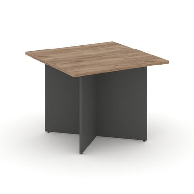 Style Project SN-D.SPRG-003 (Дуб табак/Антрацит) Стол переговорный квадратный