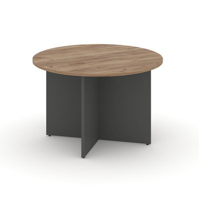 Style Project SN-D.SPRG-004 (Дуб табак/Антрацит) Стол переговорный круглый