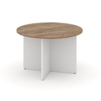 Style Project SN-D.SPRG-004 (Дуб табак/Белый) Стол переговорный круглый