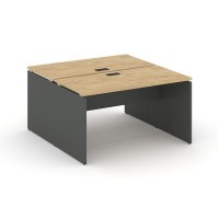 Style Project SN-D.DRS-013 (Тиквуд светлый/Антрацит) Рабочая станция двухсторонняя