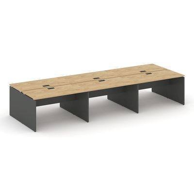 Style Project SN-D.DRS-074 (Тиквуд светлый/Антрацит) Рабочая станция двухсторонняя