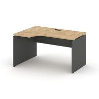 Style Project SN-D.SPA-001L (Тиквуд светлый/Антрацит) Стол рабочий эргономичный