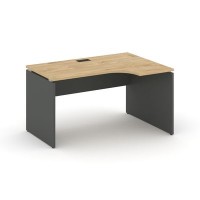 Style Project SN-D.SPA-001R (Тиквуд светлый/Антрацит) Стол рабочий эргономичный