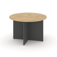Style Project SN-D.SPRG-004 (Тиквуд светлый/Антрацит) Стол переговорный круглый