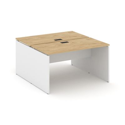 Style Project SN-D.DRS-014 (Тиквуд светлый/Белый) Рабочая станция двухсторонняя