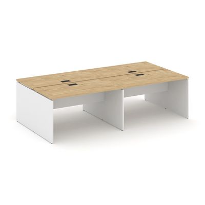 Style Project SN-D.DRS-043 (Тиквуд светлый/Белый) Рабочая станция двухсторонняя