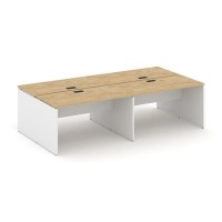 Style Project SN-D.DRS-051 (Тиквуд светлый/Белый) Рабочая станция двухсторонняя