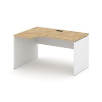 Style Project SN-D.SPA-001L (Тиквуд светлый/Белый) Стол рабочий эргономичный