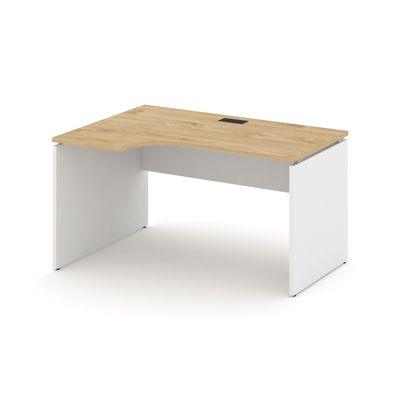 Style Project SN-D.SPA-011L (Тиквуд светлый/Белый) Стол рабочий эргономичный