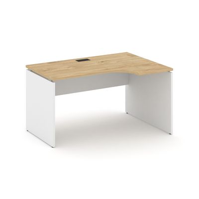 Style Project SN-D.SPA-011R (Тиквуд светлый/Белый) Стол рабочий эргономичный