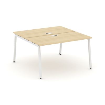 Style Project SN-4A.DRS-003 (Акация лорка/Белый металл) Рабочая станция двухсторонняя