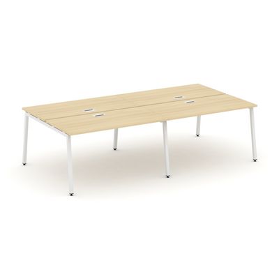 Style Project SN-4A.DRS-031 (Акация лорка/Белый металл) Рабочая станция двухсторонняя