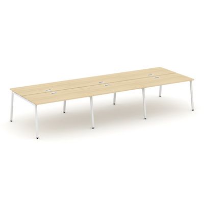 Style Project SN-4A.DRS-071 (Акация лорка/Белый металл) Рабочая станция двухсторонняя