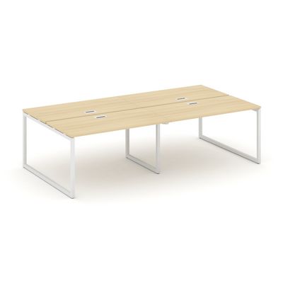 Style Project SN-4O.DRS-044 (Акация лорка/Белый металл) Рабочая станция двухсторонняя