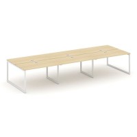 Style Project SN-4O.DRS-072 (Акация лорка/Белый металл) Рабочая станция двухсторонняя