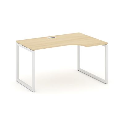 Style Project SN-4O.SPA-001R (Акация лорка/Белый металл) Стол рабочий эргономичный