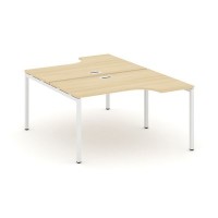 Style Project SN-4P.DRPA-002 (Акация лорка/Белый металл) Рабочая станция эргономичная