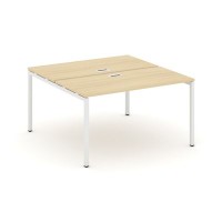 Style Project SN-4P.DRS-012 (Акация лорка/Белый металл) Рабочая станция двухсторонняя