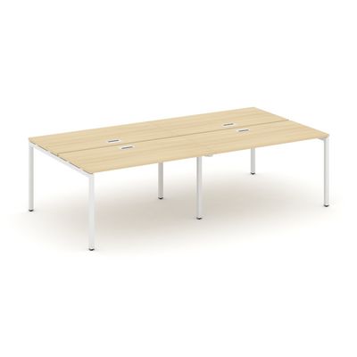 Style Project SN-4P.DRS-051 (Акация лорка/Белый металл) Рабочая станция двухсторонняя