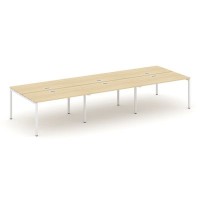 Style Project SN-4P.DRS-062 (Акация лорка/Белый металл) Рабочая станция двухсторонняя