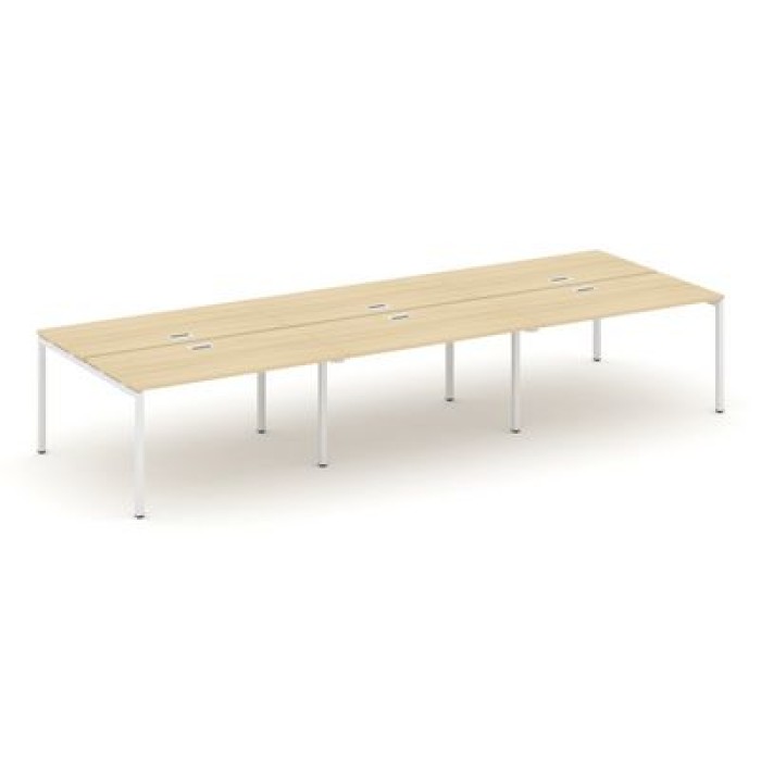 Стайл Проджект SN-4P.DRS-082 (Акация лорка/Белый металл) Рабочая станция двухсторонняя