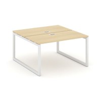 Style Project SN-5O.DRS-024 (Акация лорка/Белый металл) Рабочая станция двухсторонняя