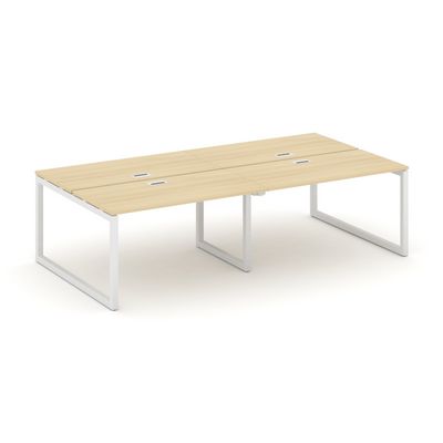 Style Project SN-5O.DRS-053 (Акация лорка/Белый металл) Рабочая станция двухсторонняя