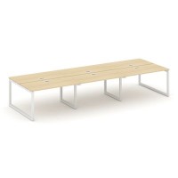 Style Project SN-5O.DRS-084 (Акация лорка/Белый металл) Рабочая станция двухсторонняя