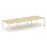 Style Project SN-5P.DRS-072 (Акация лорка/Белый металл) Рабочая станция двухсторонняя