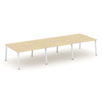 Style Project SN-6A.DRS-072 (Акация лорка/Белый металл) Рабочая станция двухсторонняя