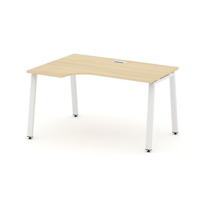 Style Project SN-6A.SPA-022L (Акация лорка/Белый металл) Стол рабочий эргономичный