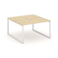 Style Project SN-6O.DRS-004 (Акация лорка/Белый металл) Рабочая станция двухсторонняя