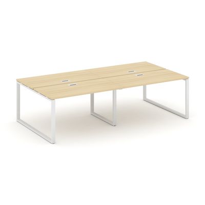 Style Project SN-6O.DRS-031 (Акация лорка/Белый металл) Рабочая станция двухсторонняя