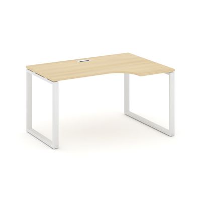 Style Project SN-6O.SPA-001R (Акация лорка/Белый металл) Стол рабочий эргономичный