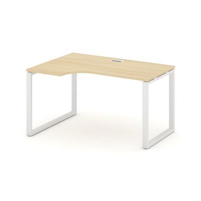 Style Project SN-6O.SPA-012L (Акация лорка/Белый металл) Стол рабочий эргономичный