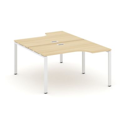 Style Project SN-6P.DRPA-012 (Акация лорка/Белый металл) Рабочая станция эргономичная