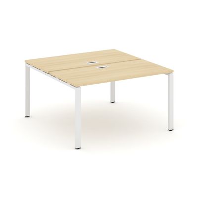 Style Project SN-6P.DRS-001 (Акация лорка/Белый металл) Рабочая станция двухсторонняя