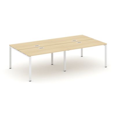 Style Project SN-6P.DRS-044 (Акация лорка/Белый металл) Рабочая станция двухсторонняя