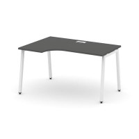 Style Project SN-4A.SPA-002L (Антрацит/Белый металл) Стол рабочий эргономичный