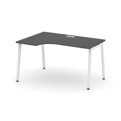 Style Project SN-4A.SPA-011L (Антрацит/Белый металл) Стол рабочий эргономичный