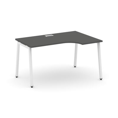 Style Project SN-4A.SPA-022R (Антрацит/Белый металл) Стол рабочий эргономичный
