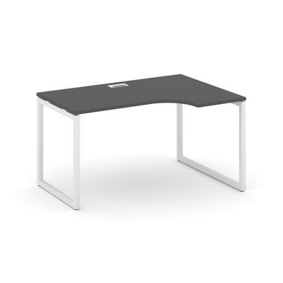 Style Project SN-4O.SPA-001R (Антрацит/Белый металл) Стол рабочий эргономичный