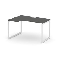 Style Project SN-4O.SPA-012L (Антрацит/Белый металл) Стол рабочий эргономичный