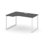 Style Project SN-4O.SPA-021L (Антрацит/Белый металл) Стол рабочий эргономичный