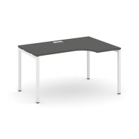Style Project SN-4P.SPA-001R (Антрацит/Белый металл) Стол рабочий эргономичный