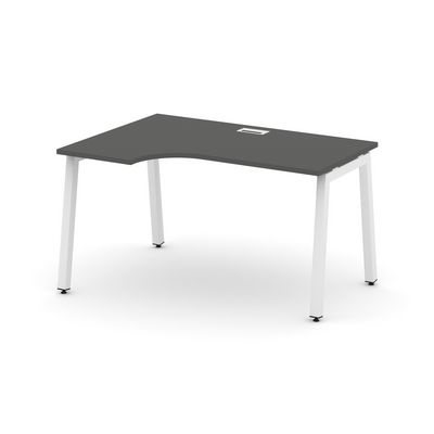 Style Project SN-5A.SPA-002L (Антрацит/Белый металл) Стол рабочий эргономичный