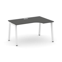 Style Project SN-5A.SPA-011R (Антрацит/Белый металл) Стол рабочий эргономичный