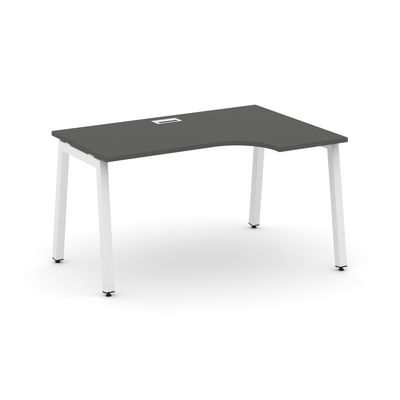 Style Project SN-5A.SPA-012R (Антрацит/Белый металл) Стол рабочий эргономичный
