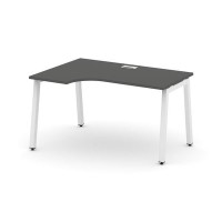 Style Project SN-5A.SPA-022L (Антрацит/Белый металл) Стол рабочий эргономичный